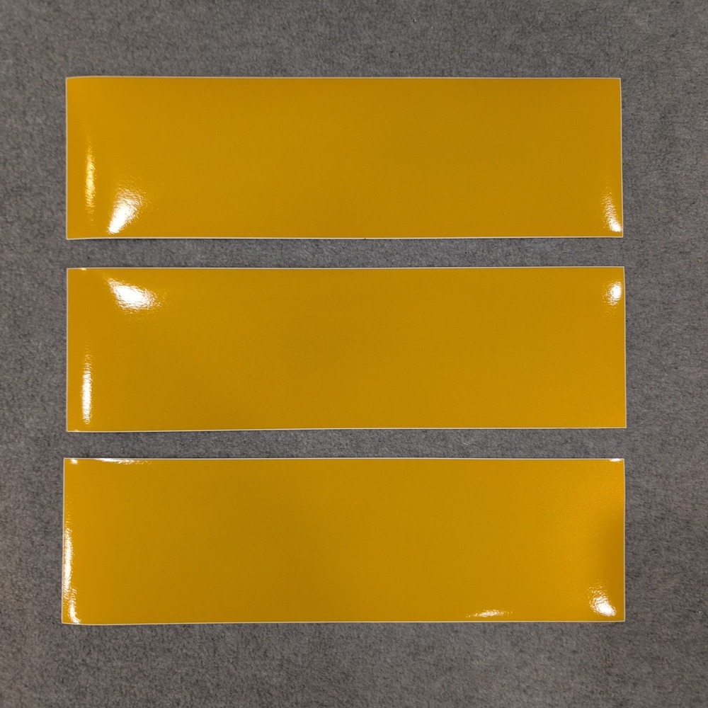 3M Scotchlite Reflective Graphic‎ Film Yellow Adhesive Strips (Set of 3) 12×3.5